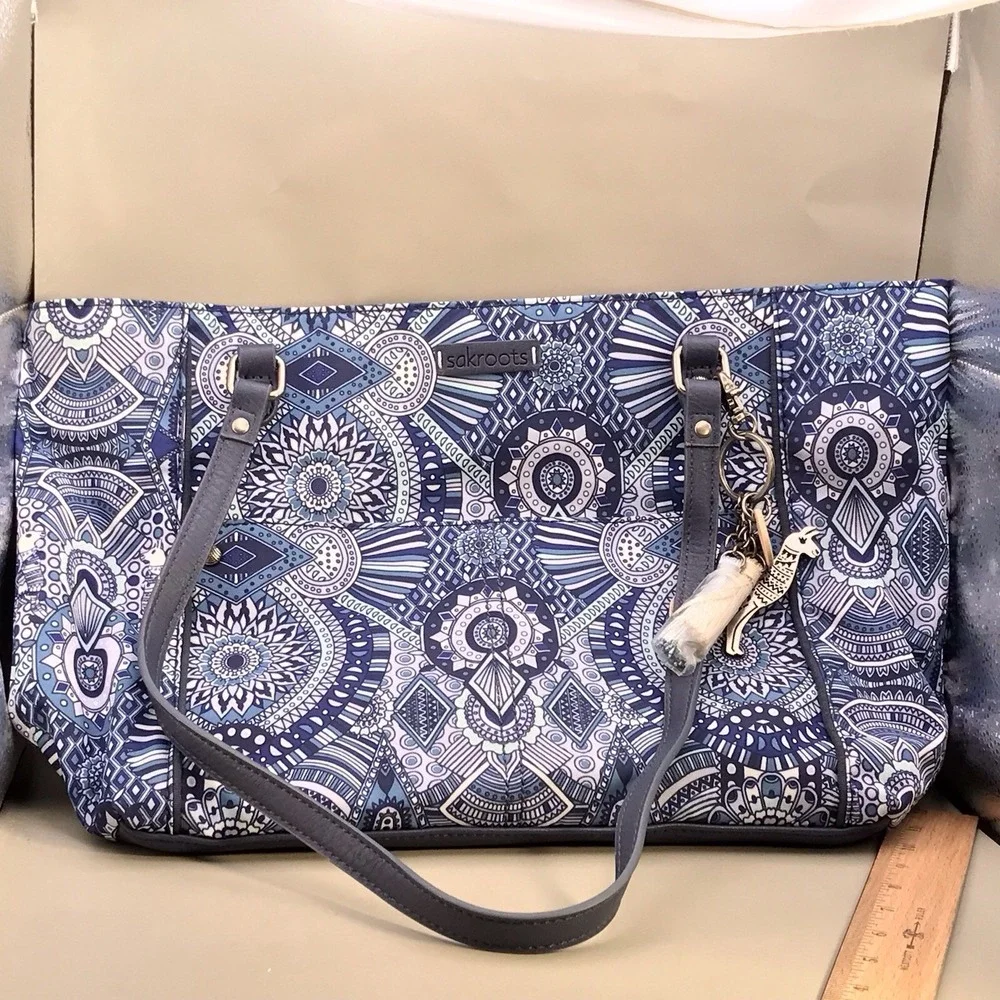 Brand New Sak roots Bag Tote‎ Metro With Llama Charms 14